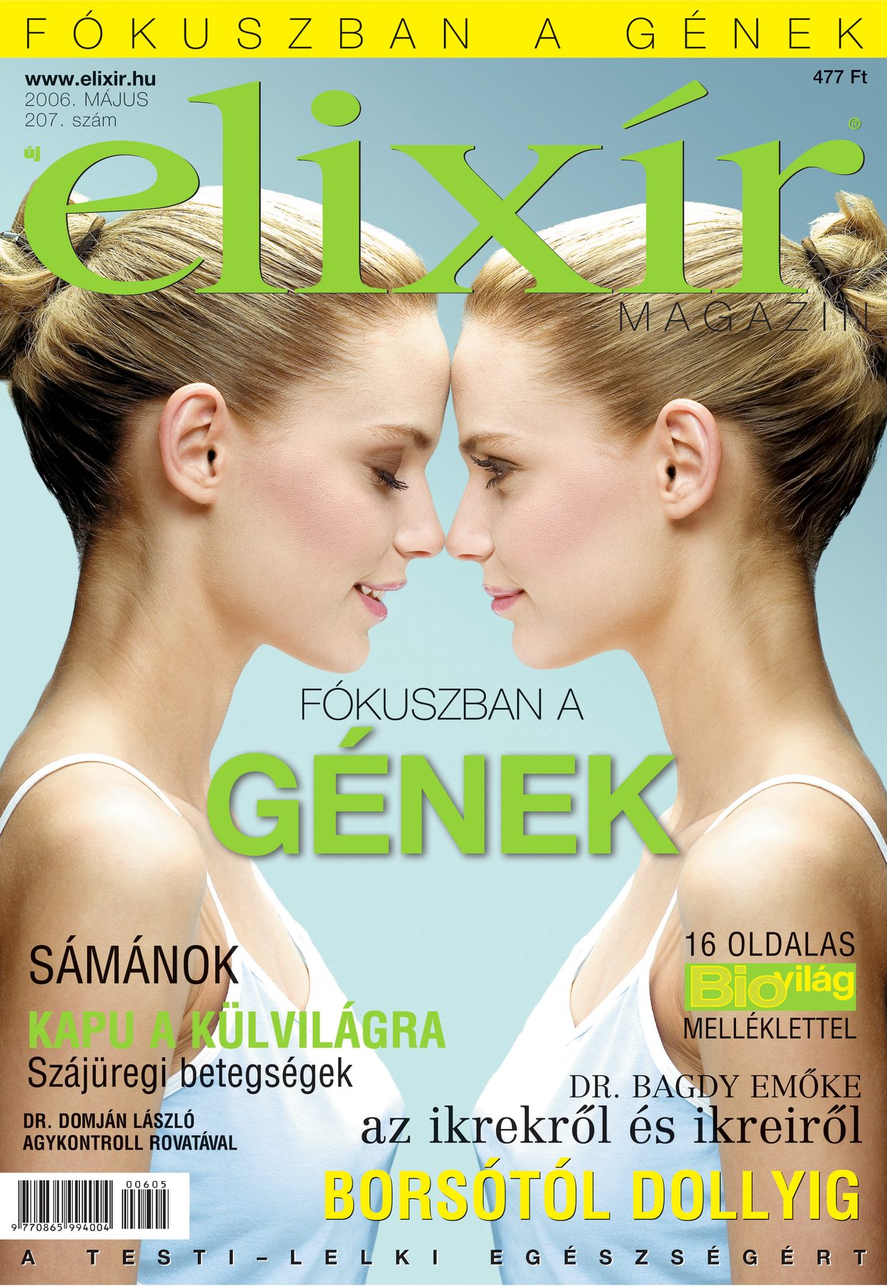 Elixír magazin címlap, ikrek, 2006
