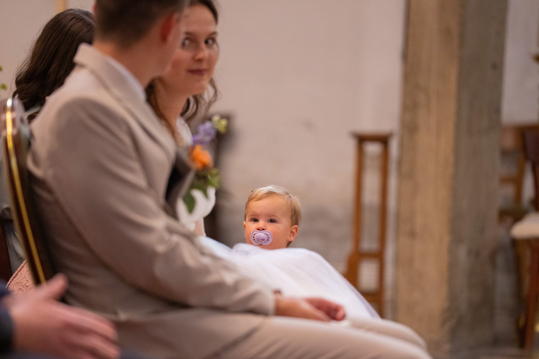 A baby at the wedding